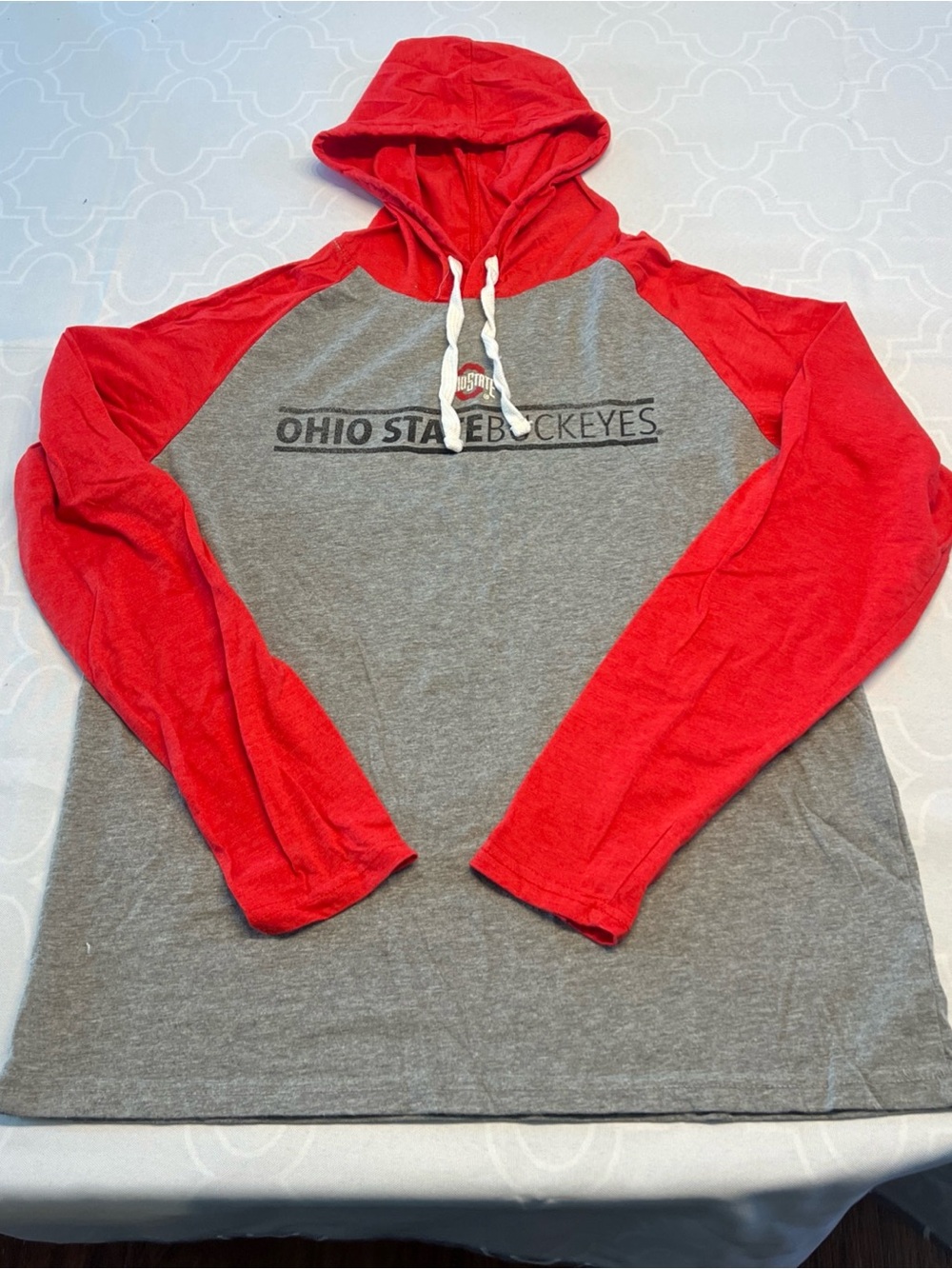 Ohio State VARSITY Authentic Apparel Long Sleeve Hooded T-Shirt Women’s Large